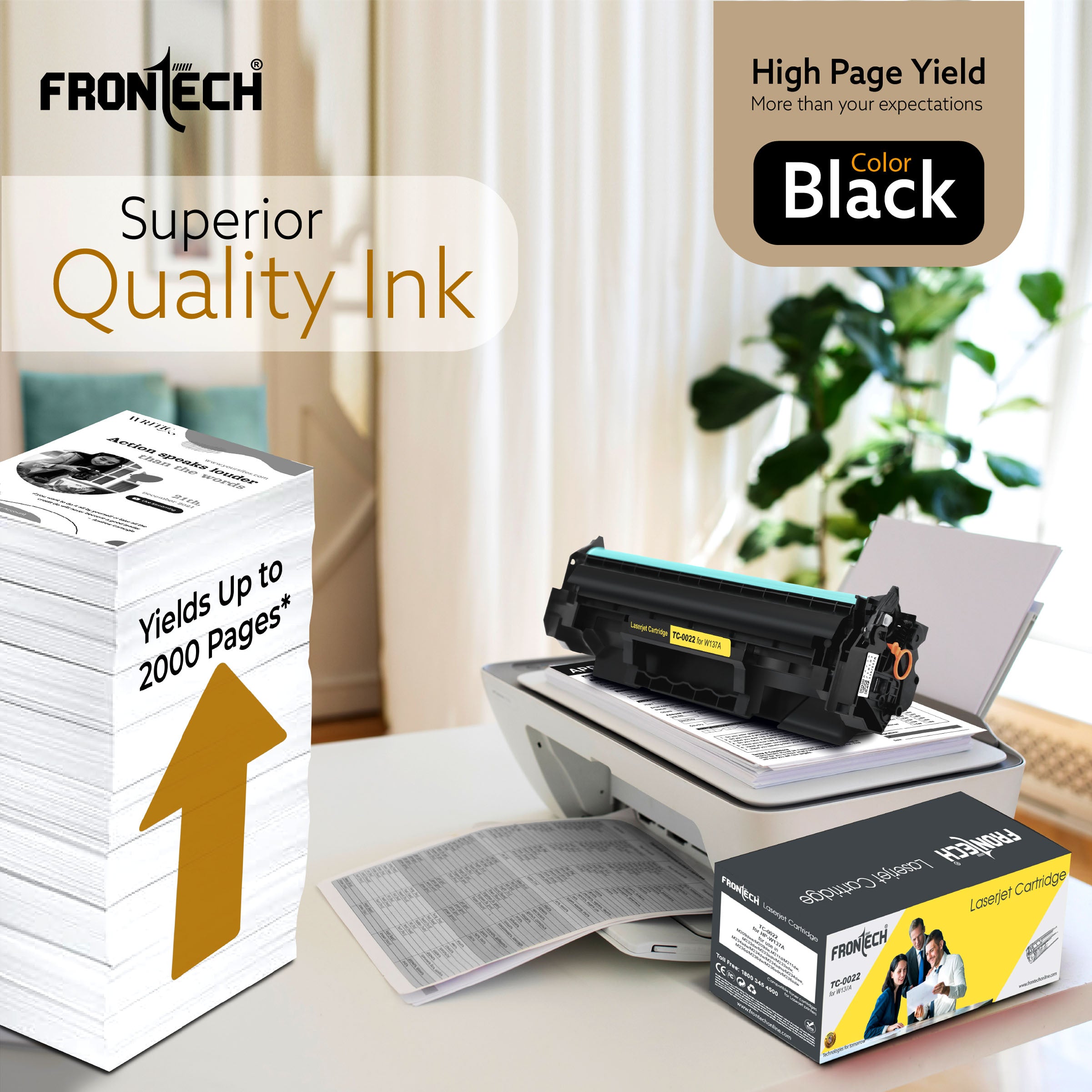 Frontech W137A Toner Cartridge | Compatible with HP LaserJet M209-M236 Series (TC-0022) Frontech W137A Toner Cartridge | Compatible with HP LaserJet M209-M236 Series (TC-0022)